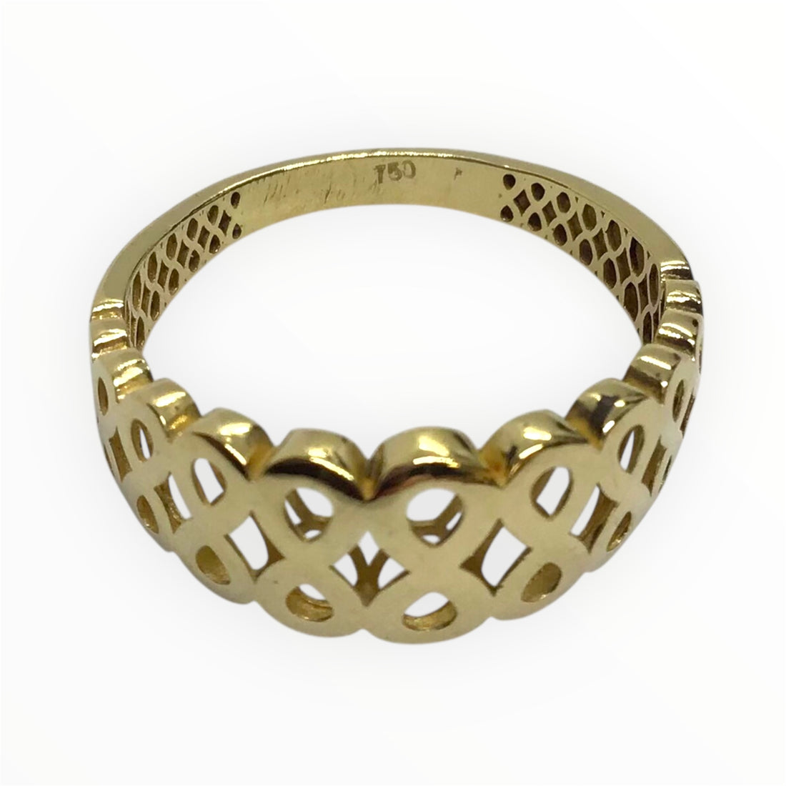 Ladies 18ct Gold Dress Ring (Size O 1/2) Ref#511802