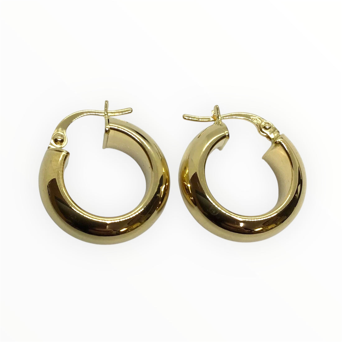 Ladies 18ct Gold Small Hoop Earrings Re#513468