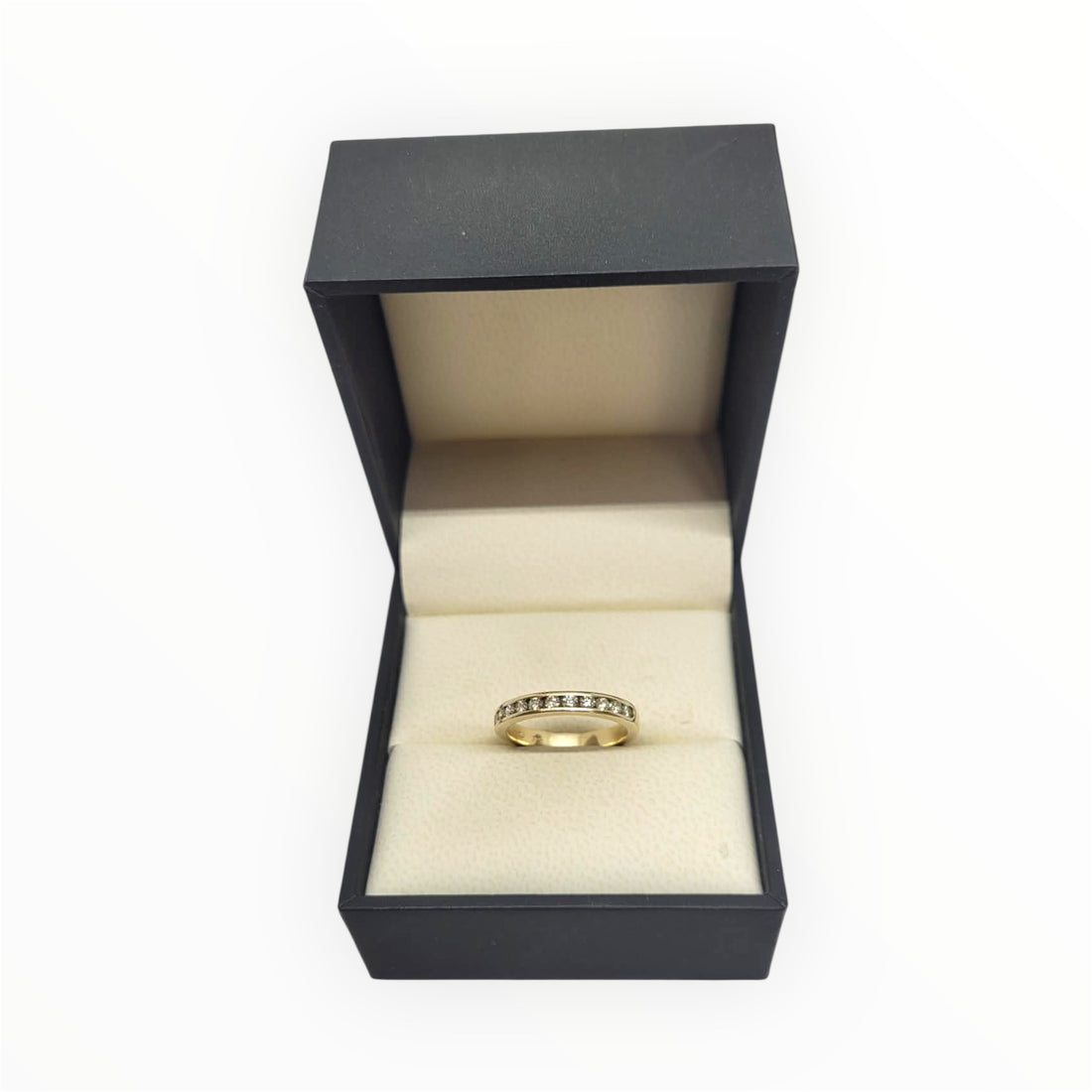 Ladies 9ct Gold Diamond Ring (Size M 1/2) Ref#512645