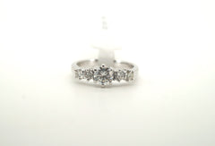 Ladies Stunning 18K White Gold Diamond Engagement Ring ( Size:M) - 234210