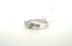 Ladies Stunning 18K White Gold Diamond Engagement Ring ( Size:M) - 234210