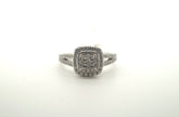 Ladies 14K White Gold Diamond Ring (Size: O 1/2) - 20600