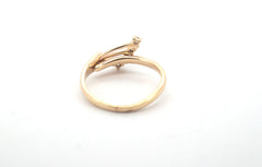 Ladies 9CT Yellow Gold Clear Stone Ring (Size K 1/2) - 506798