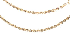 9ct Yellow Gold Rope Link Necklace (62cm) - 507419