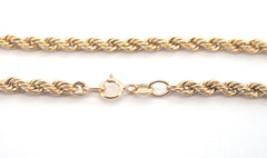 9ct Yellow Gold Rope Link Necklace (62cm) - 507419