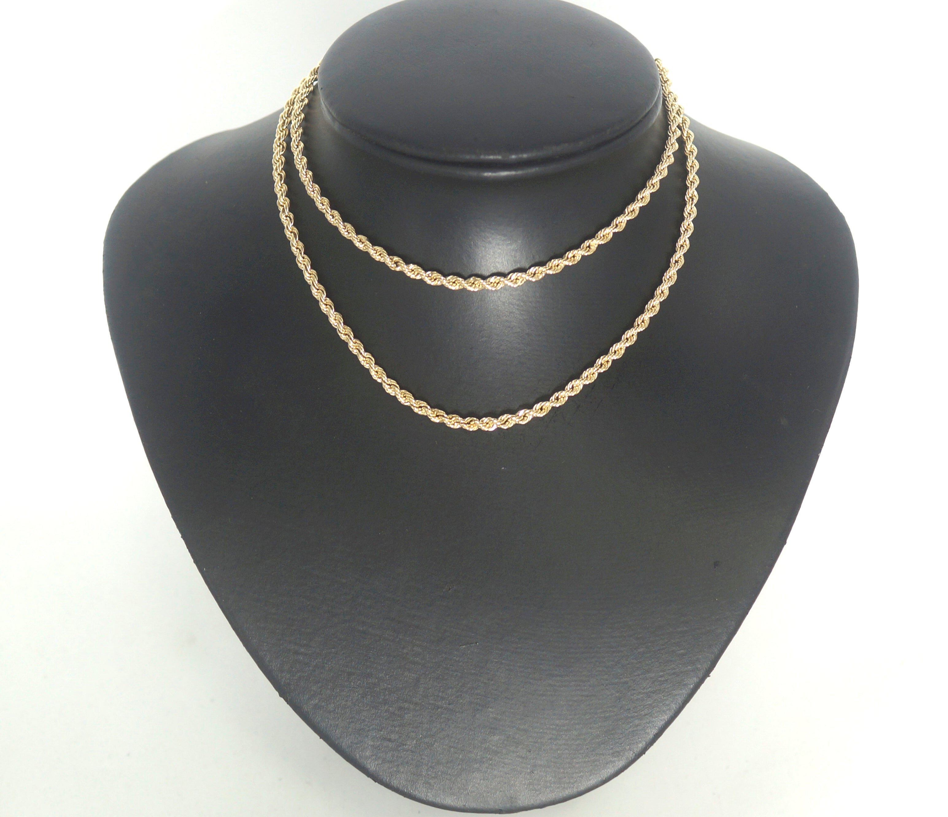 9ct Yellow Gold Rope Link Necklace (62cm) - 507419