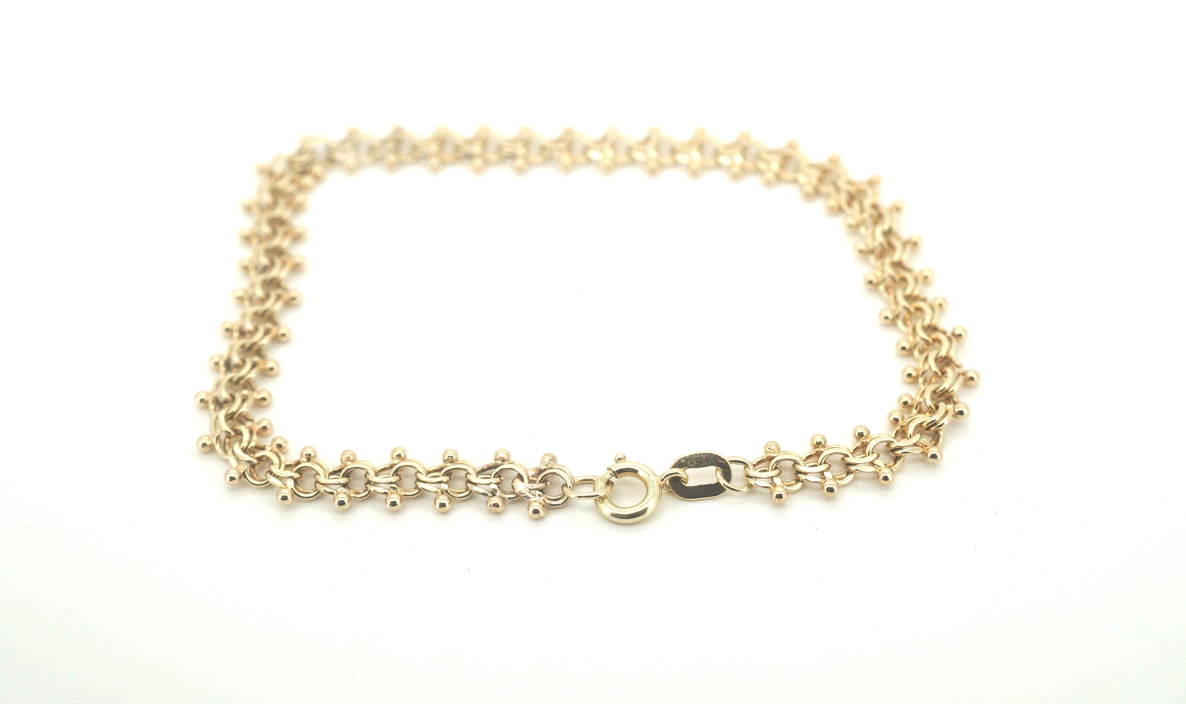9ct Yellow Gold Infinity Link Bracelet (19.5cm) - 502701