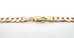 Unisex 9ct Yellow Gold Flat Curb Link (56cm) - 506964