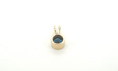 9ct Yellow Gold Blue Stone Pendant - 502700