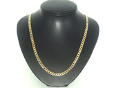 Unisex 9ct Yellow Gold Flat Curb Link (56cm) - 506964