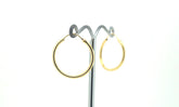 9ct Yellow Gold Plain Hoop Earrings - 502707