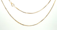 Ladies 9ct Yellow Gold Box Link Necklace (52cm) - 502832