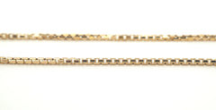 Ladies 9ct Yellow Gold Box Link Necklace (52cm) - 502832