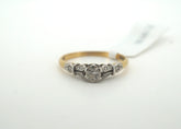 Ladies 18CT Yellow Gold and Platinum Diamond Ring (Size N) - AD 256057