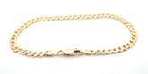 Unisex 9ct Yellow Gold Curb Link Bracelet (20cm) - 506962