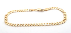 Unisex 9ct Yellow Gold Curb Link Bracelet (20cm) - 506962