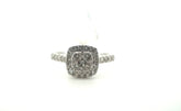 Ladies 9K White Gold Diamond Ring (Size O) - 06907