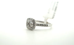 Ladies 9K White Gold Diamond Ring (Size O) - 06907