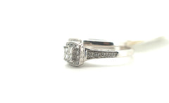 Ladies Stunning 14K White Gold Michael Hill Engagement Ring Set - 256330