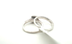 Ladies Stunning 14K White Gold Michael Hill Engagement Ring Set - 256330