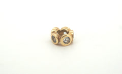 14ct Yellow Gold Pandora Charm with Clear Stones - 503967