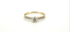 9ct Yellow & White Gold Ring (Size O) - 500358