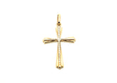 9ct Yellow & White Gold Cross Pendant - 503718
