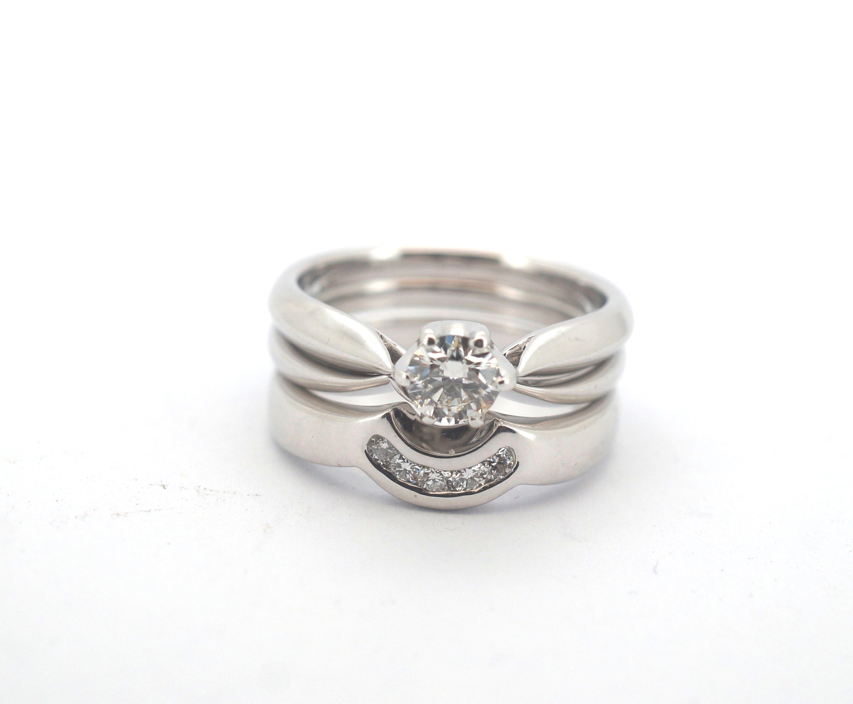 Ladies 18CT White Gold Rosendorf Engagement Trilogy Set - 503992