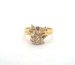 Ladies 18CT Yellow Gold Diamond Ring Set (Size: O) - 506442