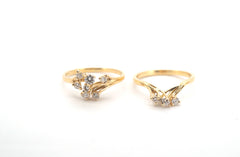 Ladies 18CT Yellow Gold Diamond Ring Set (Size: O) - 506442