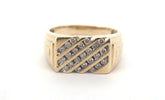 Men's 9ct Yellow Gold 23 Diamond Dress Ring (Size W) - 507959