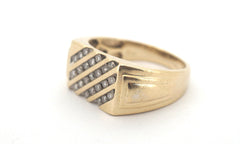 Men's 9ct Yellow Gold 23 Diamond Dress Ring (Size W) - 507959