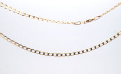 9ct Yellow Gold Flat Curb Link Necklace (57cm) - 506882
