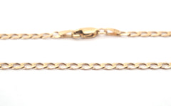 9ct Yellow Gold Flat Curb Link Necklace (57cm) - 506882