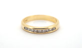 Unisex 18ct Yellow Gold & Diamond Eternity Ring (Size M1/2) - 506204