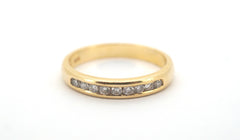 Unisex 18ct Yellow Gold & Diamond Eternity Ring (Size M1/2) - 506204