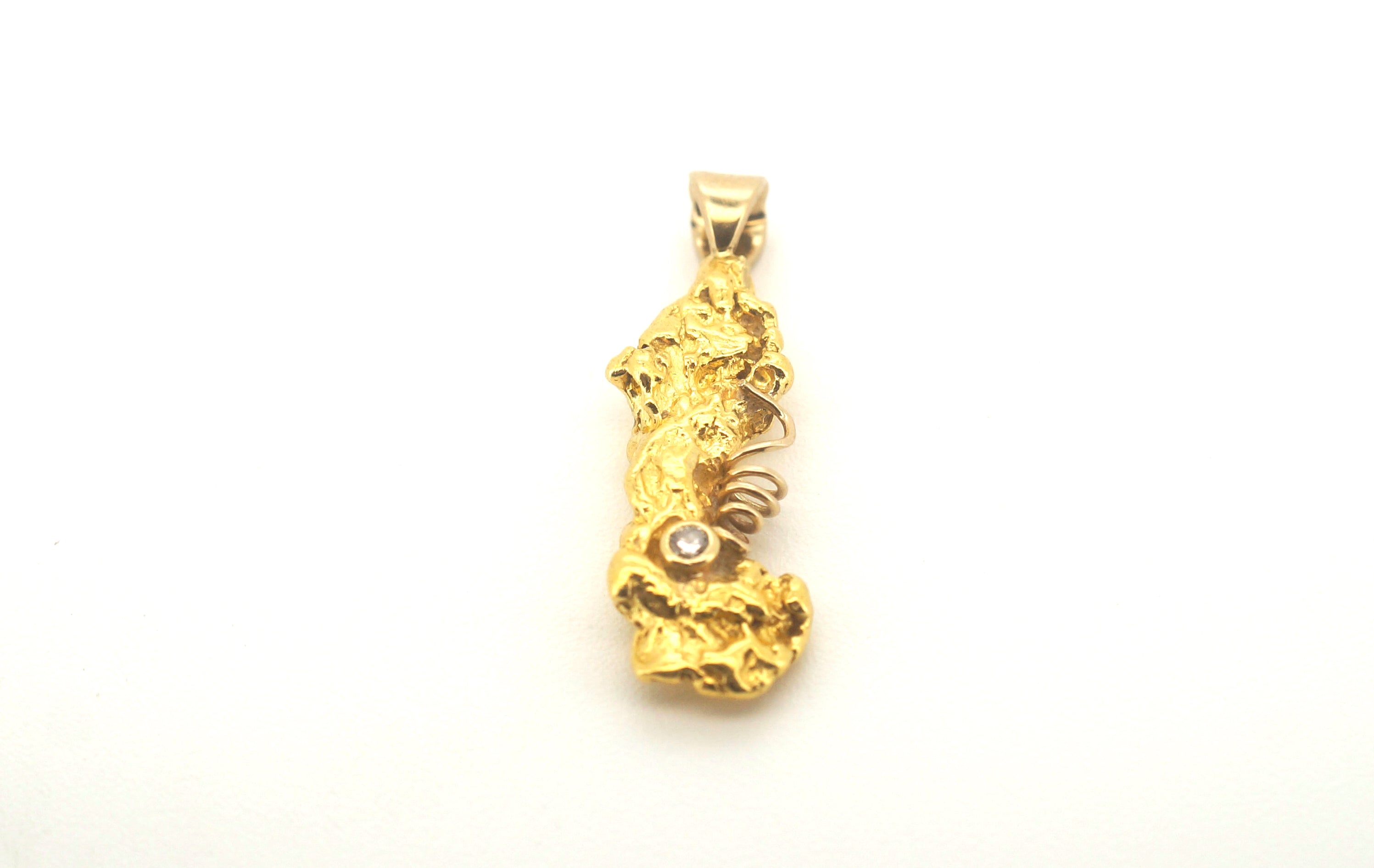 22ct Yellow Gold Solid Nugget Pendant - 502322