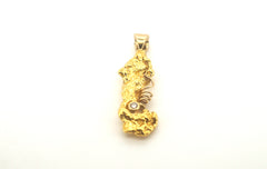 22ct Yellow Gold Solid Nugget Pendant - 502322