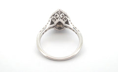 9ct White Gold Pear Cluster Diamond Ring (Size O) - 504175