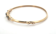 9ct Yellow Gold Sapphire & Diamond Bangle - 506398