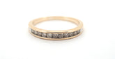 Unisex 9ct Yellow gold Straight Set Diamond Eternity Ring (Size R) - 505556