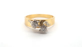 18ct Yellow & White Gold Toi Et Moi Ring (Size L 1/2) - 506208