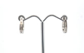 10ct White Gold Hinged Huggie Earrings - 505811