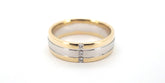 Mens 9ct Two-Tone Diamond Ring (Size Y) - 508242