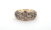 9ct Yellow & White Gold Diamond Dress Ring (Size Q) - 508122