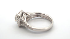 Ladies 14ct White Gold Diamond Engangement Ring Set (Size L 1/2) - 507852