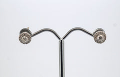 14ct White Gold Diamond Stud Earrings - 507848