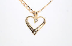9ct Rose Gold Necklace with 9ct Heart Pendant (47cm) - 506212