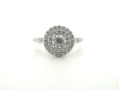 Ladies Stunning Michael Hill 14CT White Gold Diamond Engagement Ring (Size: I 1/2) - 500783