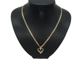 9ct Rose Gold Necklace with 9ct Heart Pendant (47cm) - 506212